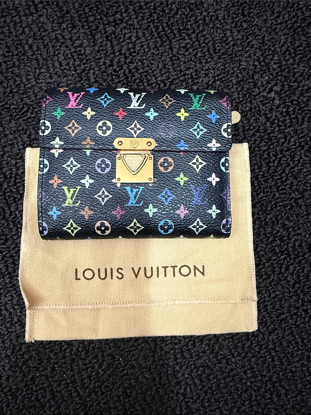 Louis Vuitton murakami black koala wallet